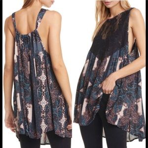 Free People | Count Me In Trapeze Tunic Top | Sz M
